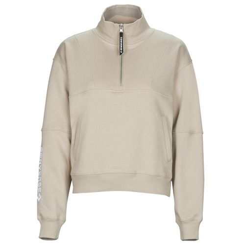 Felpa donna beige Converse FASHION HALF-ZIP, elegante e versatile, ideale per outfit casual. Realizzata con materiali di alta qualità, offre comfort e stile. Perfetta per la stagione, da abbinare a jeans o leggings per un look trendy. Acquista ora la tua felpa Converse FASHION HALF-ZIP beige!