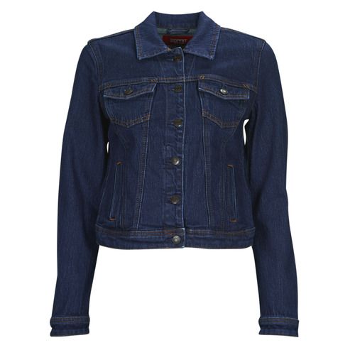 Giacca in jeans Donna Esprit Trucker Jacket Blu, un modello casual e versatile, perfetto per ogni stagione. Realizzata in denim di alta qualità, questa giacca offre comfort e stile. Ideale per outfit informali, si abbina facilmente a jeans o pantaloni. Scopri la giacca in jeans donna Esprit per un look trendy e moderno.