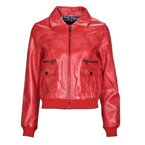 Giacca in pelle Donna Desigual CHAQ_DALLAS Rosso, elegante e alla moda, perfetta per outfit sofisticati. Design contemporaneo con finiture di alta qualità, ideale per ogni occasione. Aggiungi un tocco di stile al tuo guardaroba con questa giacca in pelle versatile.