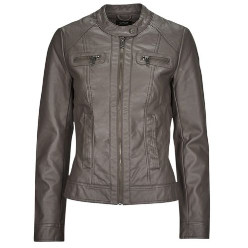 Giacca in pelle donna Only ONLBANDIT FAUX LEATHER BIKER OTW Grigio, perfetta per un look casual e alla moda. Questa giacca biker in ecopelle grigia combina stile e comodità, ideale per ogni occasione. Scopri l'eleganza e il comfort della giacca Only, un must-have nel tuo guardaroba. Acquista ora per completare il tuo outfit con un tocco di classe!