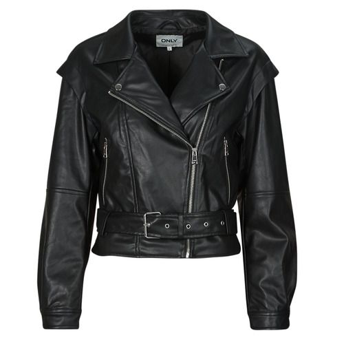 Giacca in pelle donna Only ONLRAVEN Nero, elegante e trendy, perfetta per outfit casual e formali. Realizzata in pelle di alta qualità, offre comfort e stile. Un must-have per ogni guardaroba femminile.