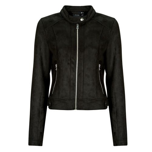 Giacca in pelle Donna Vero Moda VMJOSE MARI SHORT FAUX SUEDE JACKET BOOS Nero, elegante e versatile, perfetta per ogni occasione. Realizzata in morbido materiale scamosciato sintetico, offre comfort e stile. Ideale per completare un look casual o chic.