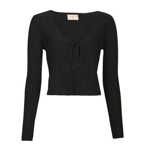 Gilet/Cardigan Donna Moony Mood SUZALE Nero, elegante e versatile, ideale per completare il tuo outfit. Realizzato in tessuto di alta qualità, perfetto per qualsiasi occasione. Acquista ora per un look sofisticato e alla moda!