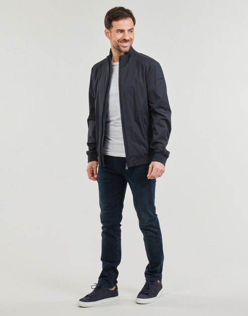 Giubbotto Geox M EOLO BOMBER STRETCH MIXED Marine - Giubbotti Uomo - 3