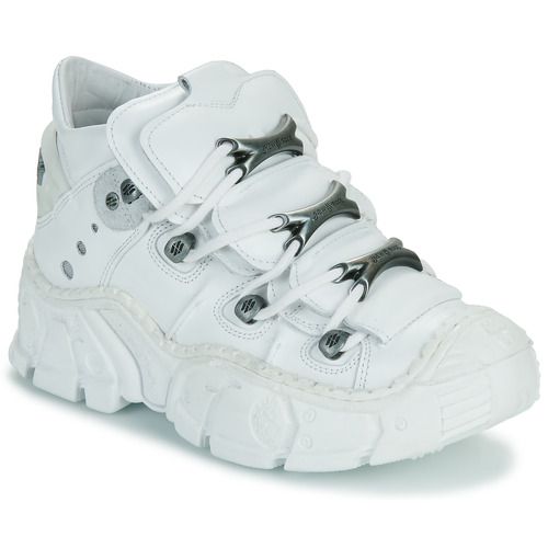 Scarpe New Rock IMPACT Bianco Derby Donna, eleganti e alla moda, realizzate in pelle bianca con dettagli distintivi. Ideali per ogni occasione, offrendo comfort e stile. Perfette per chi cerca un look audace e contemporaneo. Acquista ora le tue New Rock IMPACT!