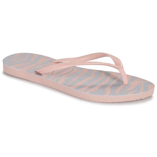 Infradito Havaianas SLIM ANIMALS GLITTER Rosa per donna, perfette per l'estate. Design elegante con dettagli glitterati e motivi animali, ideali per beachwear e outfit casual. Comfort eccezionale e stile unico, perfette da abbinare a costumi da bagno e abiti leggeri. Scarpe estive must-have per ogni donna alla moda.