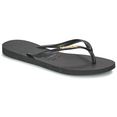 Infradito Havaianas SLIM LOGO METALLIC Nero per Donna, eleganti e leggere, perfette per l'estate. Design minimalista con logo metallico, comode e resistenti, ideali per il tempo libero e la spiaggia. Acquista ora le tue infradito Havaianas per un look alla moda e confortevole!