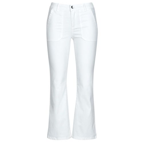 Jeans Flare FAYE Bianco Donna di Les Petites Bombes, moda donna, jeans alla moda, flare jeans, stile casual, tendenza 2024, abbigliamento estivo, comfort e stile, jeans bianchi eleganti.
