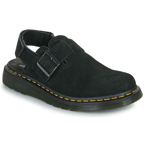Immagine di Dr. Martens JORGE II Black E.H SUEDE, zoccoli neri da donna in camoscio, con design elegante e suola resistente. Perfetti per un look alla moda e confortevole, ideali per ogni occasione. Scopri il comfort e lo stile dei zoccoli Dr. Martens.