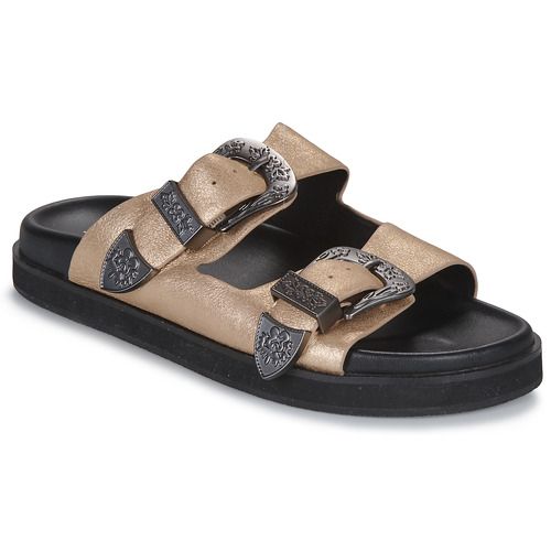 Ciabatta donna Schmoove LUCIA BUCKLE in oro, elegante e raffinata, perfetta per occasioni speciali e look casual. Design contemporaneo con fibbia distintiva, ideale per completare ogni outfit con stile. Acquista ora per un tocco di lusso al tuo guardaroba!