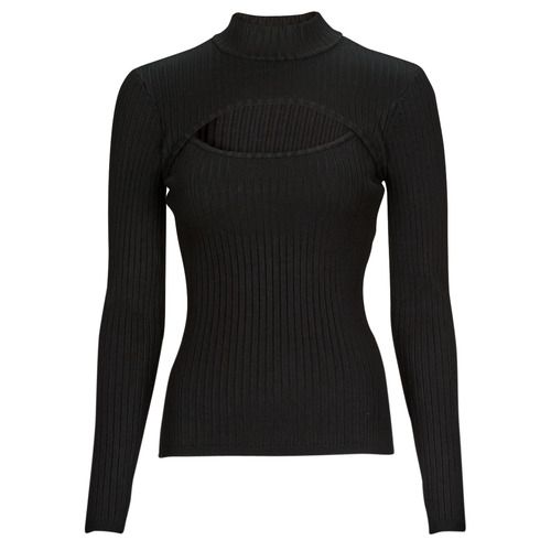 Maglione Donna Guess LS RIB CUTOUT SWTER Nero elegante e alla moda, realizzato in morbido tessuto, con dettagli cutout trendy. Perfetto per un look chic e casual. Ideale per ogni occasione, aggiungi un tocco di stile al tuo guardaroba. Acquista ora il tuo maglione Guess per un outfit impeccabile!