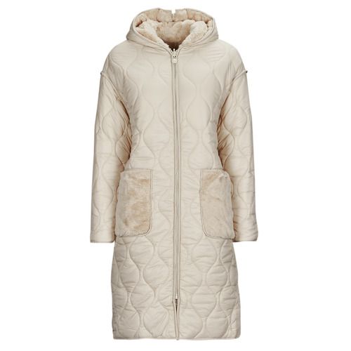 "Derhy FAUSTINE PARKA Beige Cappotto Donna elegante e versatile, perfetto per ogni stagione. Realizzato con materiali di alta qualità, questo parka offre comfort e stile. Ideale per outfit casual o formali, arricchisce il guardaroba femminile. Scopri l'eleganza del cappotto FAUSTINE nella tonalità beige."