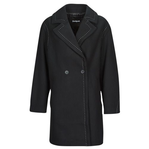 Cappotto Donna Desigual STITCH Nero, elegante mantella con design moderno, perfetta per l'autunno e l'inverno. Realizzata con materiali di alta qualità, offre comfort e stile unici. Ideale per completare ogni outfit casual o formale. Disponibile in taglie varie, un must-have per ogni fashionista.