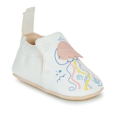 Pantofole Easy Peasy per bambina ragazza MY BLUBLU PIEUVRE in bianco, leggere e confortevoli, ideali per la casa e il tempo libero. Scarpe di alta qualità, design accattivante e materiali ecologici per la protezione dei piedi delle più piccole. Perfette come regalo per ogni occasione.