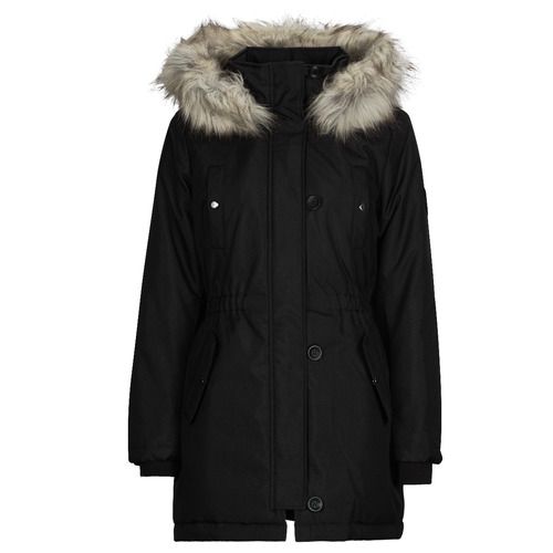 Parka Donna Only ONLIRIS FUR WINTER PARKA CC 2023 OTW Nero, elegante e caldo, perfetto per l'inverno. Questo parka con cappuccio in pelliccia sintetica offre stile e comfort per le giornate fredde. Acquista il tuo parka invernale ideale per un look alla moda e protettivo.