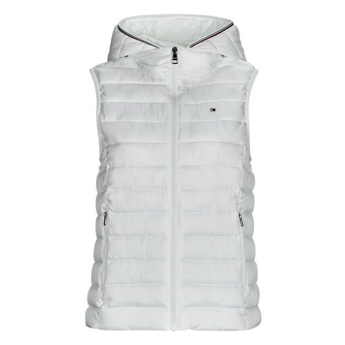Piumino Donna Tommy Hilfiger LW PADDED GLOBAL STRIPE VEST Bianco, elegante e leggero, perfetto per l'inverno. Design raffinato con strisce colorate, ideale per un look casual e alla moda. Comfort e stile uniti in questo giubbotto imbottito di alta qualità, perfetto per ogni occasione. Acquista ora il tuo piumino Tommy Hilfiger e aggiungi un tocco di classe al tuo guardaroba.