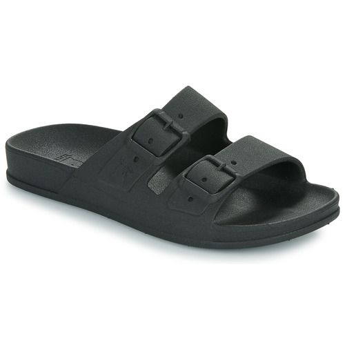 Ciabatta da donna Cacatoès RIO DE JANEIRO in color nero, caratterizzata da un design elegante e confortevole. Perfetta per l'uso quotidiano, ideale per l'estate, con una suola resistente e un'ottima vestibilità. Scegli le ciabatte Cacatoès per uno stile raffinato e pratico.