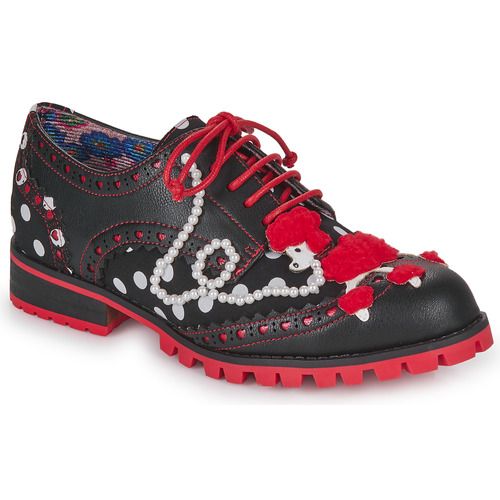 Scarpe Derby Donna Irregular Choice SOCKHOP SWEETIES in Nero, caratterizzate da un design unico e dettagli vivaci, perfette per aggiungere un tocco di stile al tuo outfit. Disponibili per chi cerca originalità e comfort, ideali per ogni occasione.