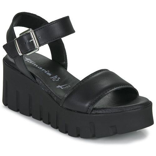 Sandali Donna Tamaris 28712-003 Nero, eleganti e versatili, perfetti per ogni occasione. Design moderno con dettagli raffinati, ideali per completare il tuo look estivo. Scopri il comfort e lo stile dei sandali Tamaris, un must-have per la tua collezione di calzature.