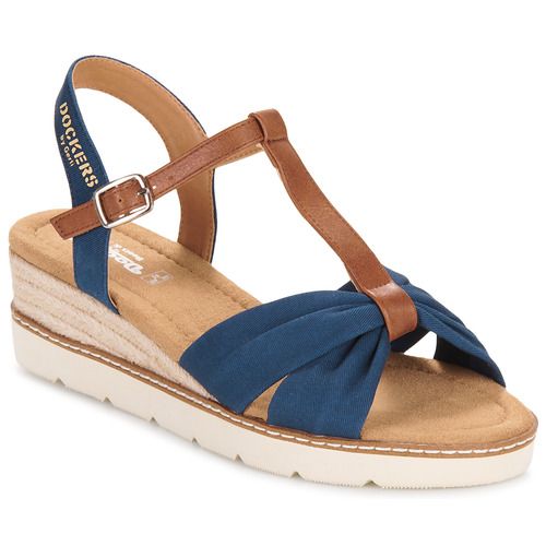 Sandali Donna Dockers by Gerli 54IU201 Marine, eleganti e trendy, ideali per l'estate. Questo modello offre comfort e stile, perfetto per ogni occasione. Design versatile e materiali di alta qualità per garantire una calzata ottimale. Acquista ora per completare il tuo look estivo!