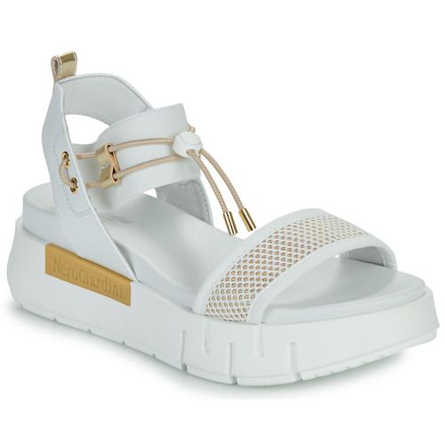 Sandali Donna NeroGiardini E410700D Bianco - eleganti e confortevoli, perfetti per l'estate. Realizzati con materiali di alta qualità, offrono uno stile sofisticato e un comfort duraturo. Ideali per completare ogni look, dai casual ai più chic. Acquista ora per aggiungere un tocco di classe al tuo guardaroba!