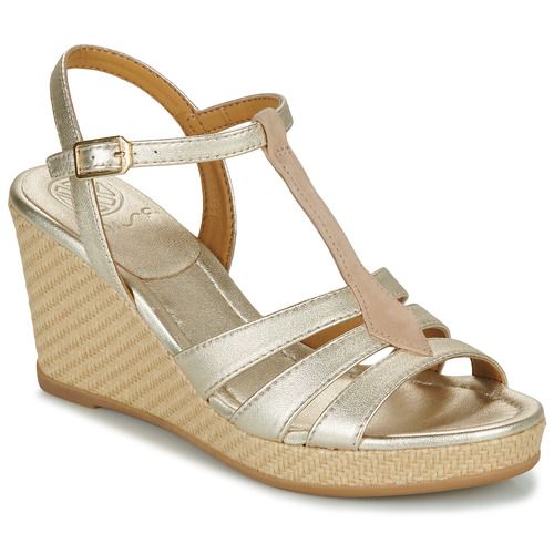 Sandali Donna Unisa LATRE Oro: eleganti sandali in oro con design raffinato, perfetti per ogni occasione estiva. Realizzati con materiali di alta qualità, offrono comfort e stile. Ideali da abbinare a vestiti estivi o outfit casual. Aggiungi un tocco di lusso al tuo guardaroba con i sandali Unisa LATRE Oro.