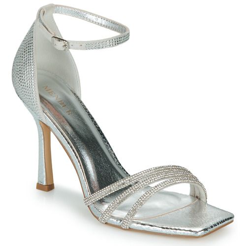 Sandali Donna Menbur LEPUS Argento - eleganti sandali in argento con tacco, perfetti per occasioni speciali e cerimonie. Design sofisticato e materiali di alta qualità per un comfort duraturo. Ideali da abbinare a vestiti eleganti o a look da sera, questi sandali donano un tocco di classe e raffinatezza. Scopri il tuo stile con i sandali Menbur LEPUS Argento.