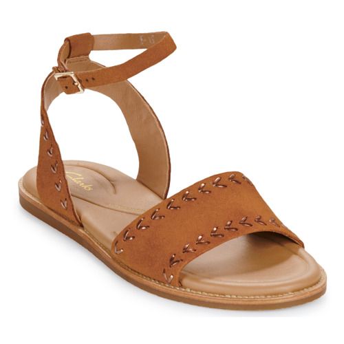 Sandali Clarks MARITIME MAY Marrone per Donna, eleganti e comodi, perfetti per l'estate. Realizzati con materiali di alta qualità, offrono stile e supporto per ogni passeggiata. Ideali per un look casual e versatile, questi sandali si adattano facilmente a diverse occasioni. Aggiungi un tocco di classe al tuo guardaroba con i sandali Clarks!