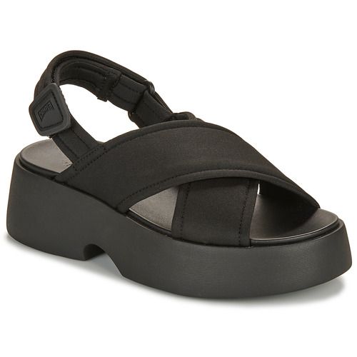 Sandali Camper K201610-001 Nero per Donna, eleganti e comodi, ideali per l'estate. Design moderno con cinturino regolabile, perfetti per ogni occasione informale o formale. Scopri il comfort e lo stile unici dei sandali Camper, perfetti per un look alla moda.