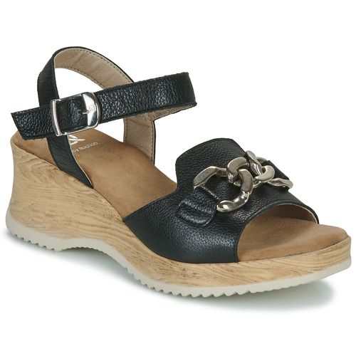 Sandali Dorking UBARI Nero per donna, eleganti e comfortevoli, realizzati in pelle di alta qualità. Ideali per ogni occasione, questi sandali offrono un design alla moda e una calzata perfetta, perfetti per completare il tuo look estivo. Disponibili in nero, sono versatili e facili da abbinare. Acquista ora per aggiungere un tocco di stile al tuo guardaroba!