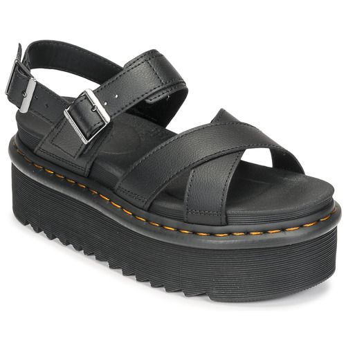Sandali Donna Dr. Martens Voss II Quad in Nero, caratterizzati da un design moderno e alla moda, con suola platform per il massimo comfort e stile. Ideali per completare ogni look estivo con un tocco di eleganza.