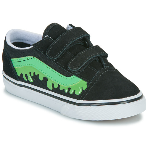 Vans Zapatillas nina Old Skool V GLOW SLIME BLACK GREEN Negro 45.95