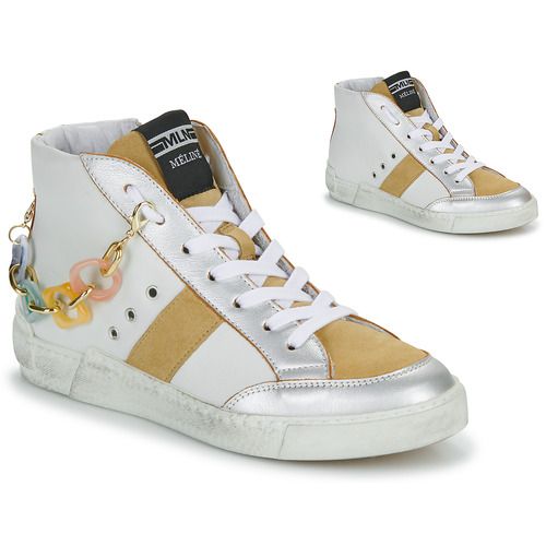 Sneakers alte Meline NKC1151-CAT1-P9109 Bianco per donna, eleganti e comode, ideali per ogni occasione. Design moderno e materiali di alta qualità per un look sempre alla moda. Perfette per abbinamenti casual o sportivi. Acquista ora le tue nuove sneakers alte Meline!