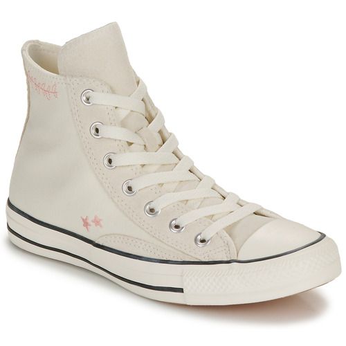 Sneakers alte Converse CHUCK TAYLOR ALL STAR in beige per donna, eleganti e versatili, ideali per ogni occasione. Comode e stilose, queste scarpe sono perfette per abbinamenti casual e trendy, aggiungendo un tocco di classe al tuo outfit. Acquista ora le iconic sneakers Converse e completa il tuo look con semplicità e originalità.