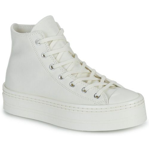 Sneakers alte Converse CHUCK TAYLOR ALL STAR MODERN LIFT PLATFORM CANVAS in Bianco, ideali per un look trendy e alla moda. Comfort e stile uniti in un unico paio di scarpe da donna, perfette per ogni occasione. Acquista ora le iconiche sneakers Converse, perfette per completare il tuo outfit urbano.