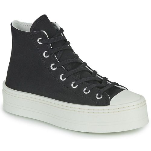 Sneakers alte Converse CHUCK TAYLOR ALL STAR MODERN LIFT PLATFORM CANVAS in colore Nero per Donna, perfette per un look trendy e casual. Ideali per ogni occasione, queste scarpe offrono comfort e stile grazie alla loro piattaforma elevata e al design ottimale. Aggiungi un tocco di classe al tuo guardaroba con queste Converse di alta qualità.