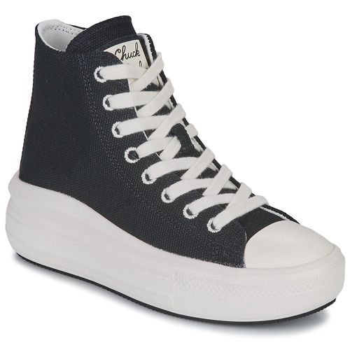 Sneakers alte Converse CHUCK TAYLOR ALL STAR MOVE HI in color Nero, ideali per donne, con design alla moda e comfort eccezionale. Perfette per ogni occasione, queste scarpe uniscono stile e praticità, rendendole un must-have nel guardaroba. Acquista ora le Converse CHUCK TAYLOR ALL STAR MOVE HI per un look trendy e casual.