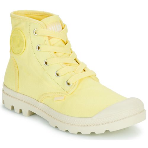 Sneakers alte Palladium PAMPA HI Giallo Donna, perfette per uno stile casual e alla moda. Queste scarpe offrono comfort e versatilità, ideali per ogni occasione. Design accattivante in giallo brillante, suola resistente e materiali di alta qualità. Aggiungi un tocco di colore al tuo guardaroba con le Palladium PAMPA HI.