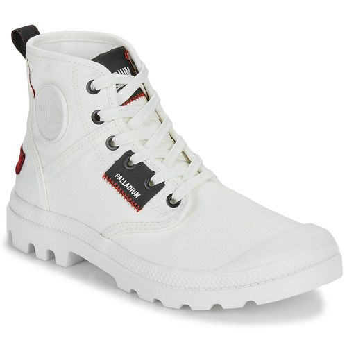 Sneakers alte Palladium PAMPA HI PATCH Bianco per donna, caratterizzate da un design moderno e alla moda, perfette per un look casual e versatile. Queste scarpe offrono comfort e stile, ideali per ogni occasione. Acquista ora le Palladium PAMPA HI PATCH e valorizza il tuo guardaroba!