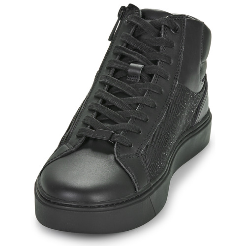 Calvin Klein Jeans HIGH TOP LACE UP W ZIP MONO Nero Sneakers alte Uomo