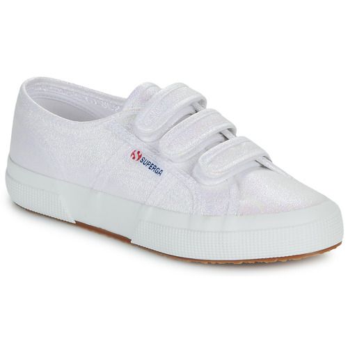Sneakers basse Superga 2750 LAME Bianco per donna, stile elegante e versatile, materiali di alta qualità, suola in gomma, perfette per ogni occasione. Acquista ora le tue Superga per un look alla moda e comfort impeccabile.