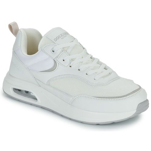Sneakers basse Donna Dockers by Gerli 54KA201 color Bianco, stile moderno e casual, ideali per ogni occasione. Comode e versatili, perfette per completare il tuo look quotidiano con eleganza. Scopri il comfort e la qualità delle scarpe Dockers.