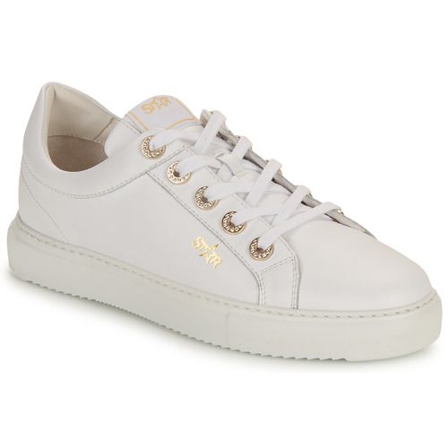 Sneakers basse Donna Myma 7620MY00-CUIR-BLANC-ARGENT in bianco con dettagli argentati, design elegante e moderno, perfette per ogni occasione. Comfort e stile uniti in un unico prodotto, ideale per completare il tuo outfit quotidiano. Acquista ora le migliori scarpe per un look alla moda.