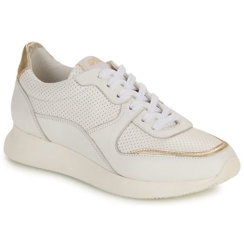 Sneakers basse Myma 7715MY02 in cuoio bianco laminato platino per donna, ideali per comfort e stile. Design elegante e versatile, perfette per ogni occasione. Aggiungi un tocco di classe al tuo look con queste sneakers must-have.