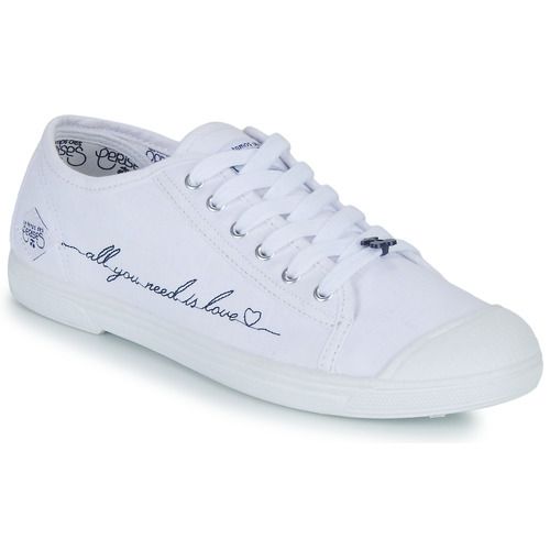 Sneakers basse Le Temps des Cerises BASIC 02 Bianco per donna, eleganti e trendy, ideali per ogni occasione. Design moderno e versatility, perfette per completare ogni outfit. Acquista ora il tuo paio di sneakers fashion!