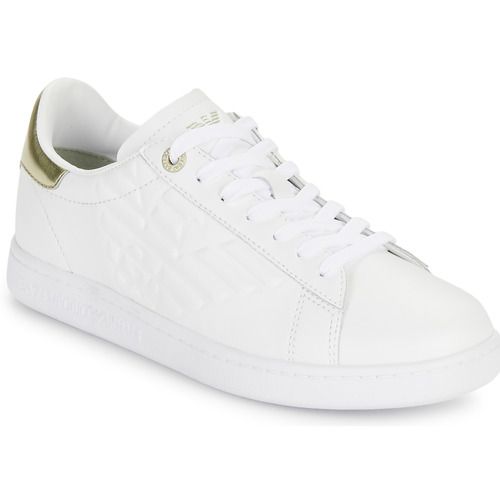 Sneakers basse Donna Emporio Armani EA7 CLASSIC NEW CC in bianco, eleganti e versatili, perfette per ogni occasione. Design contemporaneo e comoda vestibilità, con logo distintivo per un tocco di stile. Ideali per outfit casual e sportivi, queste sneakers sono un must-have per chi ama la moda e il comfort. Acquista ora e completa il tuo look con queste imperdibili sneakers!
