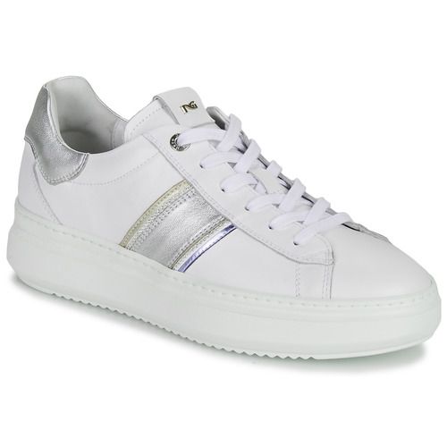 Sneakers basse Donna NeroGiardini E306554D-707 Bianco, eleganti e versatili, ideali per ogni occasione. Realizzate con materiali di alta qualità, queste sneakers offrono comfort e stile. Perfette per un look casual-chic, sono l'accessorio indispensabile per la tua collezione di calzature.