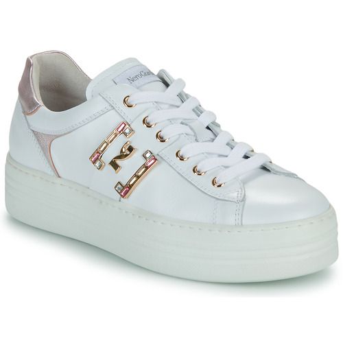 Sneakers basse Donna NeroGiardini E409967D in Bianco, un modello elegante e versatile perfetto per ogni occasione. Realizzate con materiali di alta qualità, queste scarpe offrono comfort e stile. Ideali per un look casual-chic, le sneakers sono un must-have nel tuo guardaroba. Acquista ora per aggiungere un tocco di freschezza e modernità al tuo outfit!