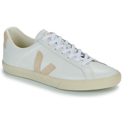 Sneakers basse Veja ESPLAR LOGO Bianco per donna, ideale per uno stile casual e sostenibile. Queste scarpe offrono comfort e design elegante, perfette per ogni occasione. Acquista le tue Veja per essere sempre alla moda e contribuire alla sostenibilità ambientale.