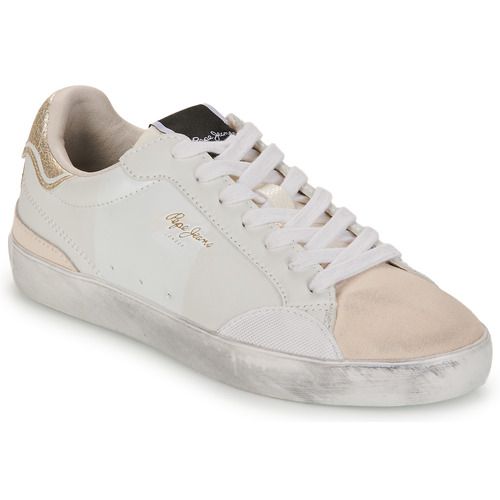 Sneakers basse Pepe Jeans LANE MOON W Beige per donna, design elegante e alla moda, perfette per ogni occasione. Ideali per un look casual e trendy, queste sneakers offrono comfort e stile. Acquista ora il tuo paio di sneakers Pepe Jeans!